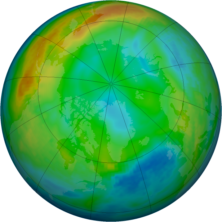 Arctic ozone map for 14 December 1982